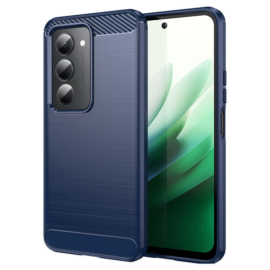 Deksel for Xiaomi Redmi 15 5G / 15 4G, Techsuit, Karbon, Blå