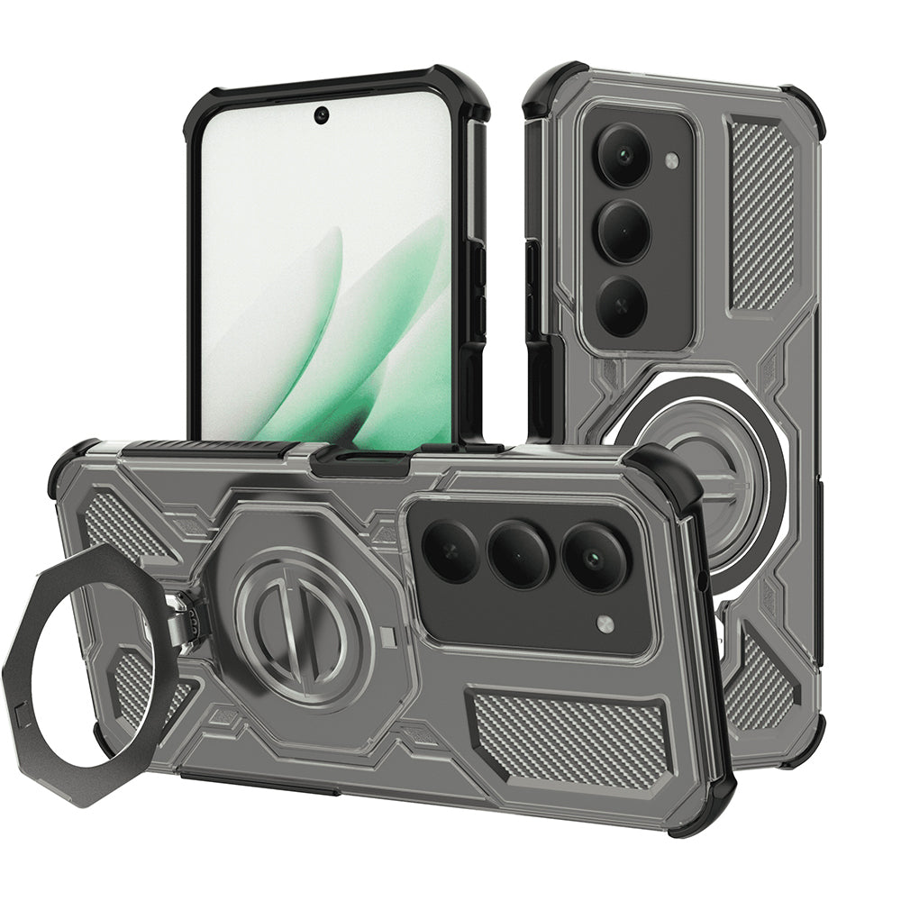 Deksel for Xiaomi Redmi 15 5G / 15 4G, Techsuit, Carbon Shield Pro, Røykfarget