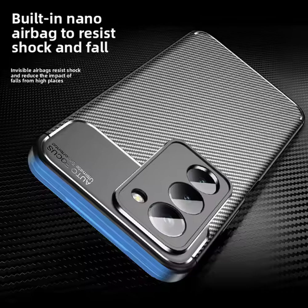 Deksel for Xiaomi Redmi 15 5G / 15 4G, Techsuit, CarbonFiber, Svart