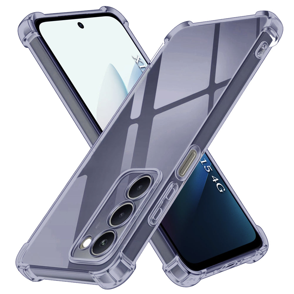 Deksel for Xiaomi Redmi 15 5G / 15 4G, Techsuit, Støtsikker Klar, Røykfarget