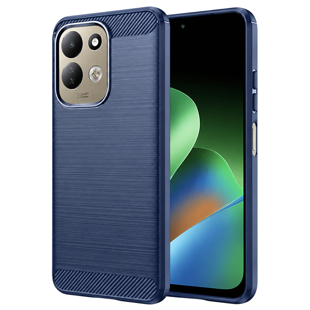 Deksel for Xiaomi Redmi 17 5G / 17 4G, Techsuit, Karbon, Blå