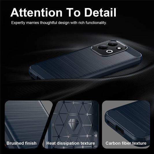 Deksel for Xiaomi Redmi 17 5G / 17 4G, Techsuit, Karbon, Blå