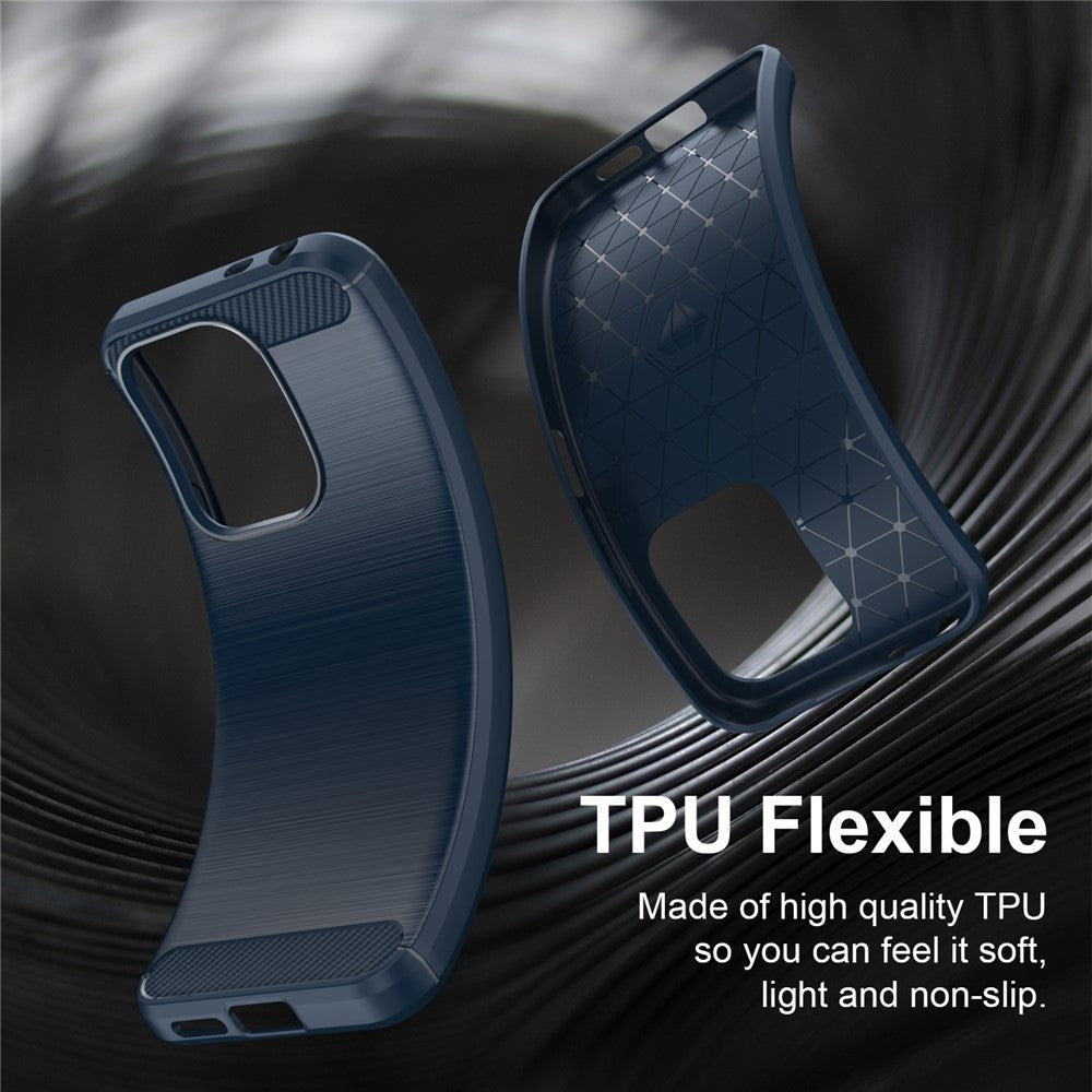 Deksel for Xiaomi Redmi 17 5G / 17 4G, Techsuit, Karbon, Blå