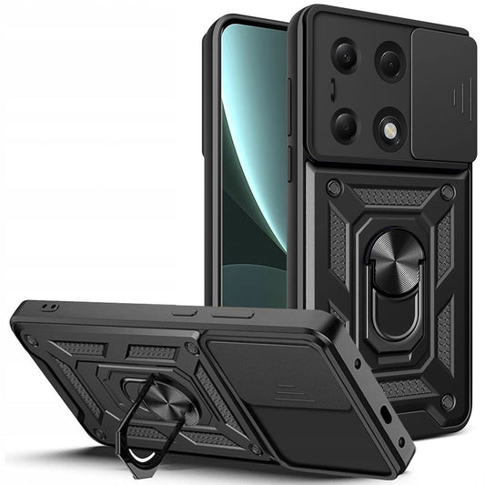 Etui til Xiaomi Redmi Note 13 Pro 4G / Poco M6 Pro, Tech-Protect, CamShield Pro, Svart
