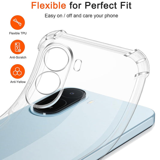 Deksel for Xiaomi Redmi A7 Pro 4G, Techsuit, Støtsikker Klar, Gjennomsiktig