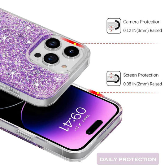 Deksel til Xiaomi Redmi Note 13 5G, Techsuit, Glitrende Glitter, Blå