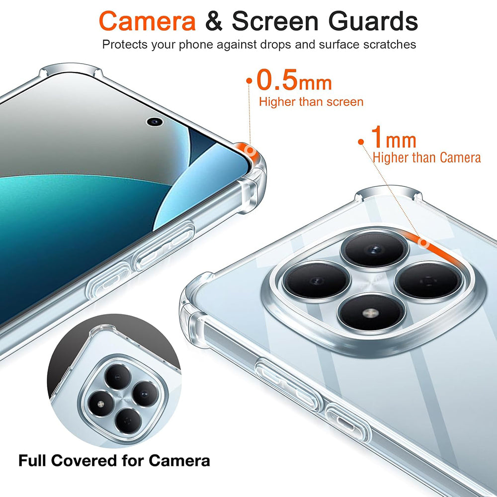 Deksel for Xiaomi Redmi Note 15 Pro 4G, Techsuit, Shockproof Clear, Gjennomsiktig