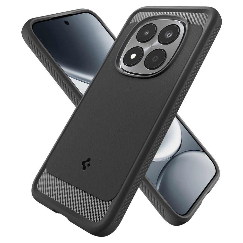 Deksel for Xiaomi Redmi Note 15 Pro 5G, Spigen, Rugged Armor, Matt Svart ACS10460