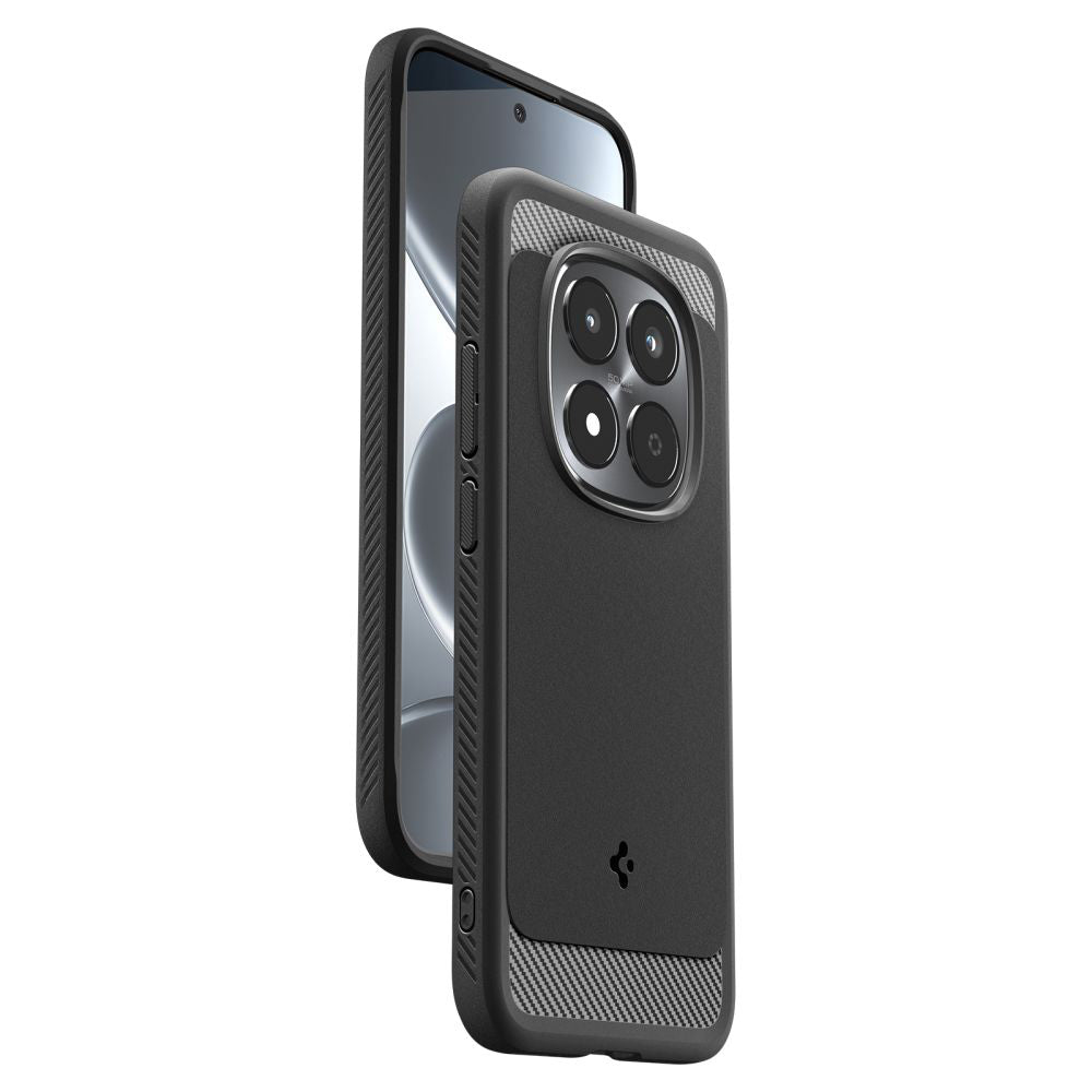 Deksel for Xiaomi Redmi Note 15 Pro 5G, Spigen, Rugged Armor, Matt Svart ACS10460