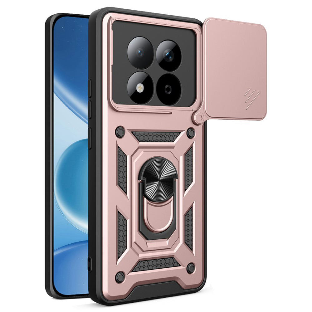 Deksel for Xiaomi Redmi Note 15 Pro 5G, Techsuit, CamShield, Roségull