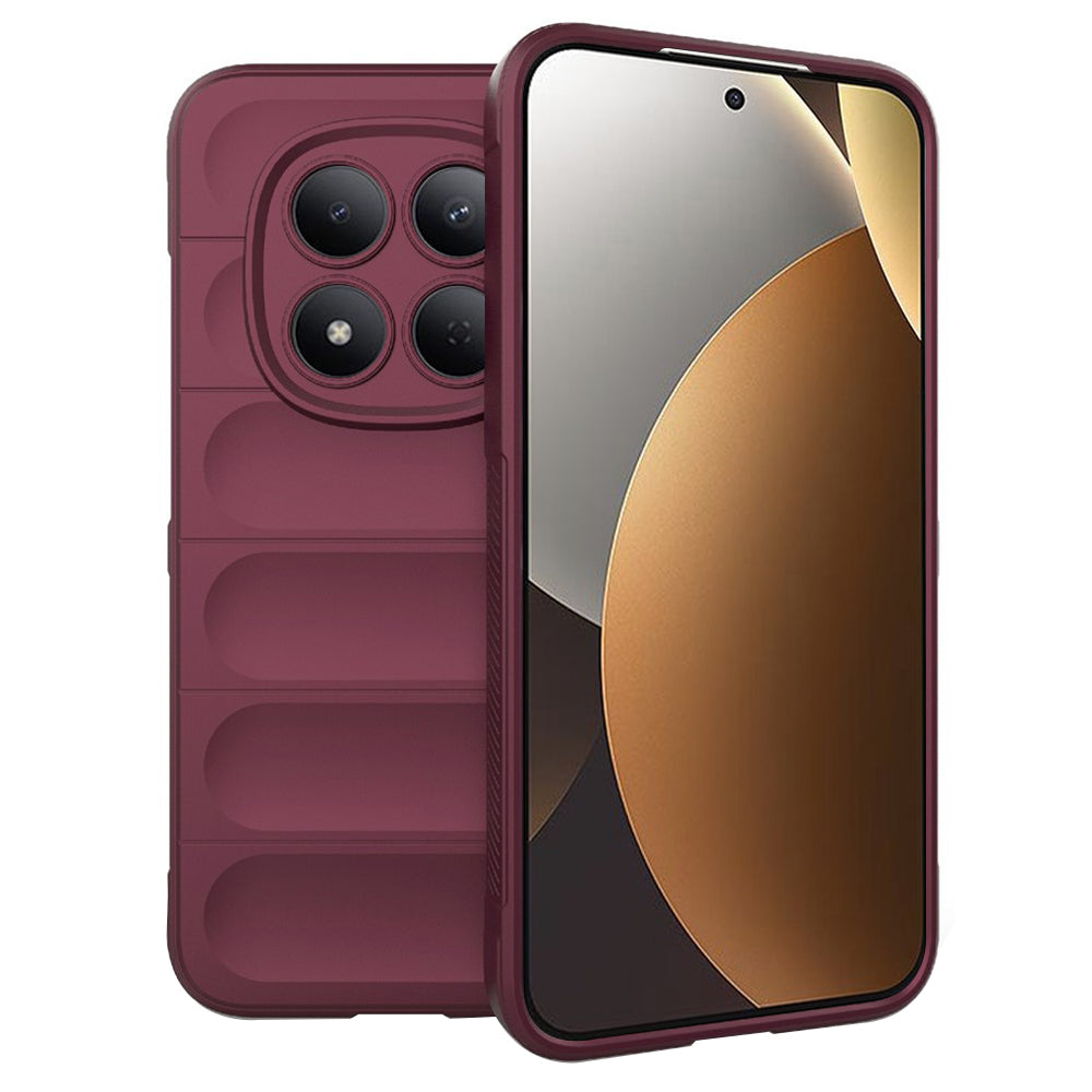 Deksel for Xiaomi Redmi Note 15 Pro 5G, Techsuit, Magic Shield, Kirsebærrød
