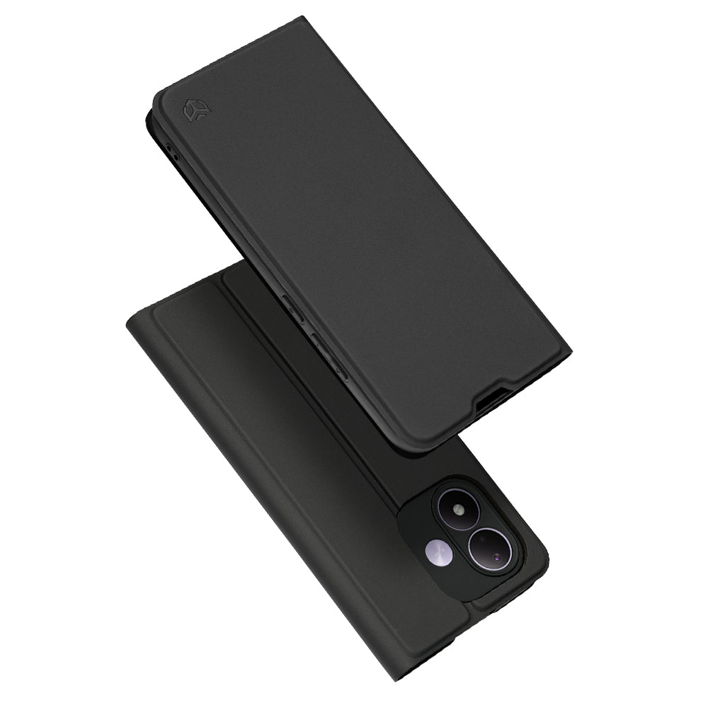Deksel til Xiaomi Redmi Note 17 4G / Note 17 5G, Techsuit, Magskin Book, svart