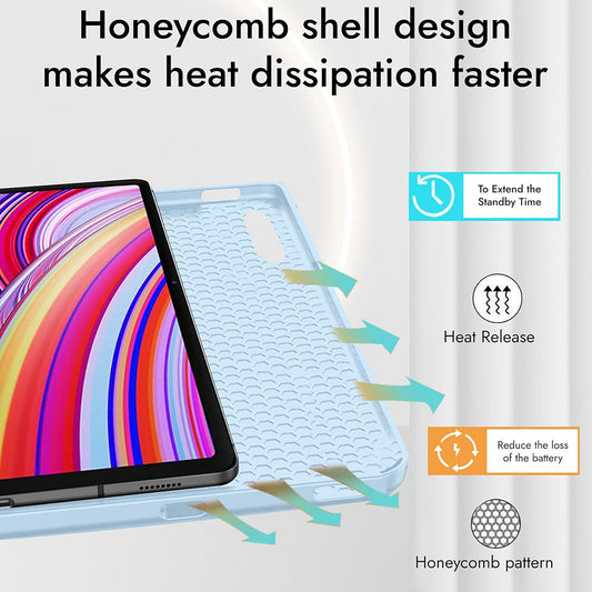 Deksel for Xiaomi Redmi Pad 2 Pro, Techsuit, Flex Trifold, Blå