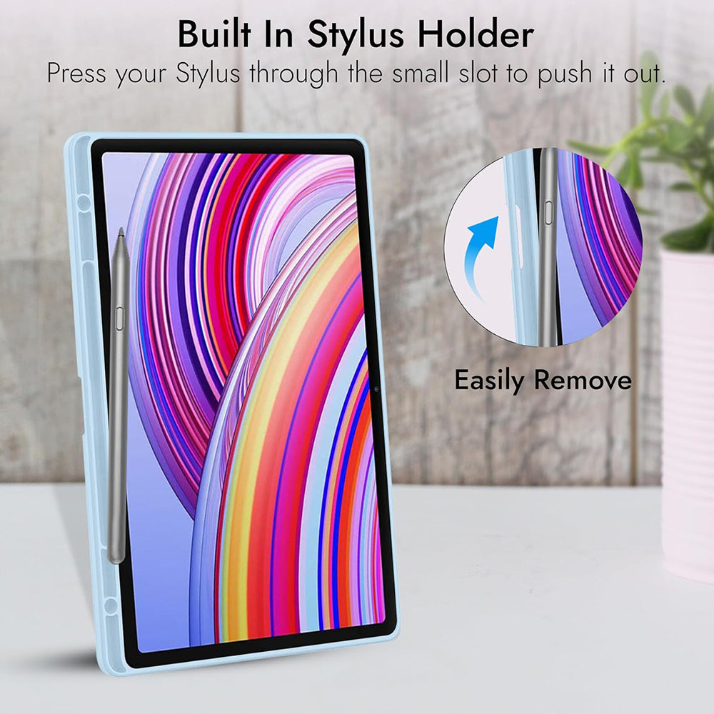Deksel for Xiaomi Redmi Pad 2 Pro, Techsuit, Flex Trifold, Marineblå