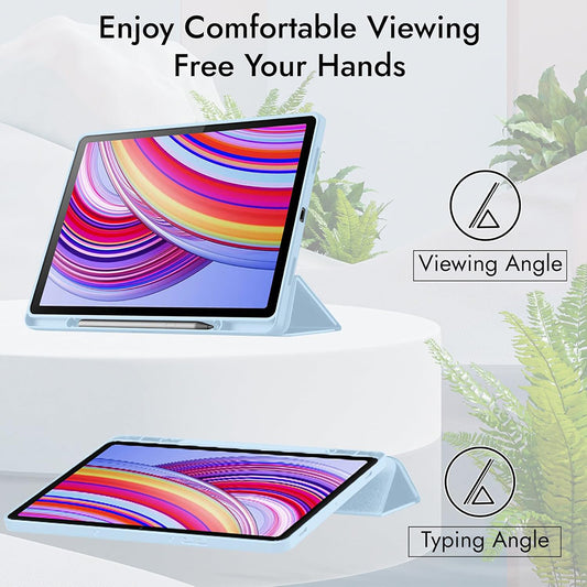 Deksel for Xiaomi Redmi Pad Pro / Pad / Pad Pro 5G, Techsuit, Flex Trifold, Marineblå