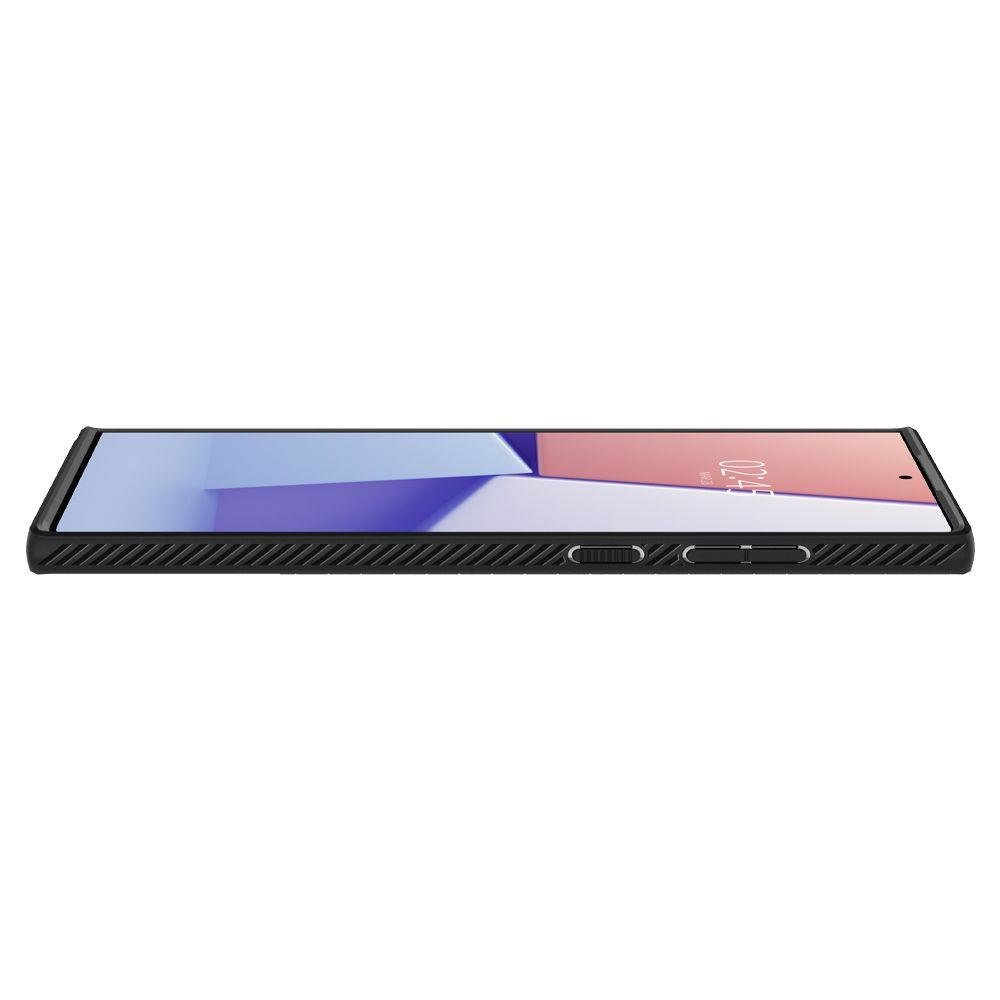 Etui til Samsung Galaxy S22 Ultra 5G S908, Spigen, Liquid Air Matte, svart ACS03915