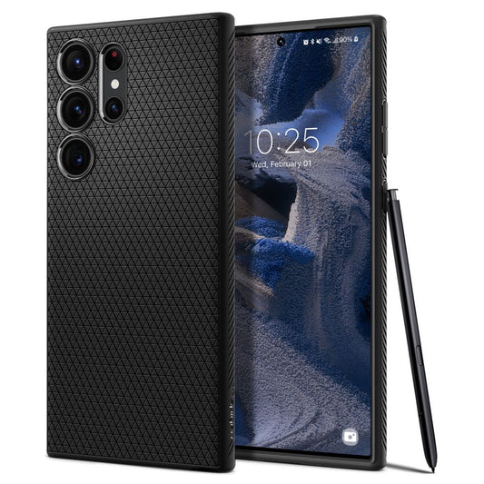 Etui til Samsung Galaxy S23 Ultra S918, Spigen, Liquid Air, svart ACS05614