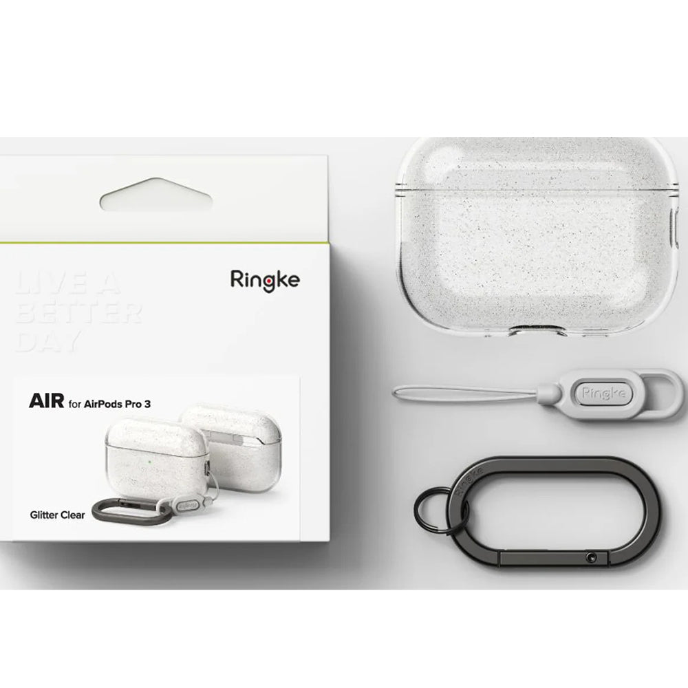 Ringke Air Glitter deksel for Apple AirPods Pro 3, Gjennomsiktig