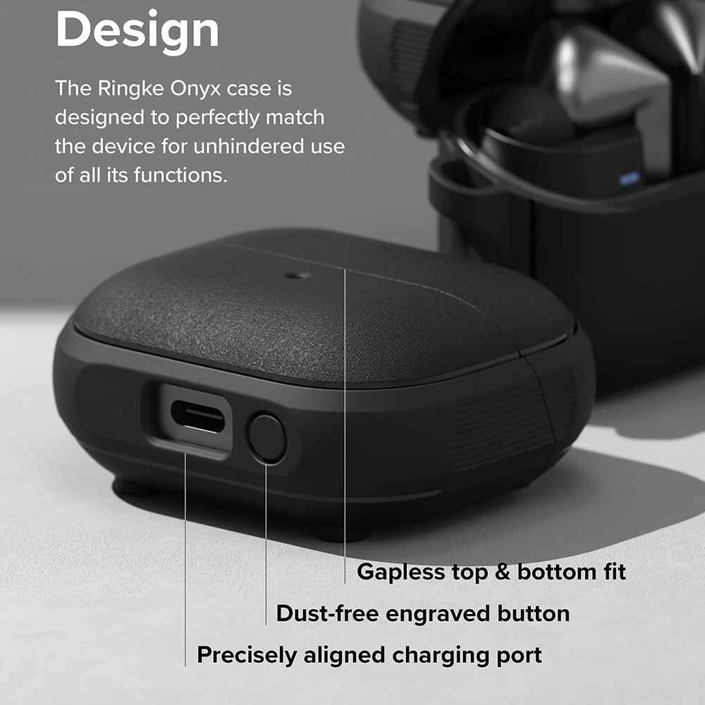 Ringke Onyx deksel for Samsung Galaxy Buds3 FE / Buds3 Pro / Buds3, Svart