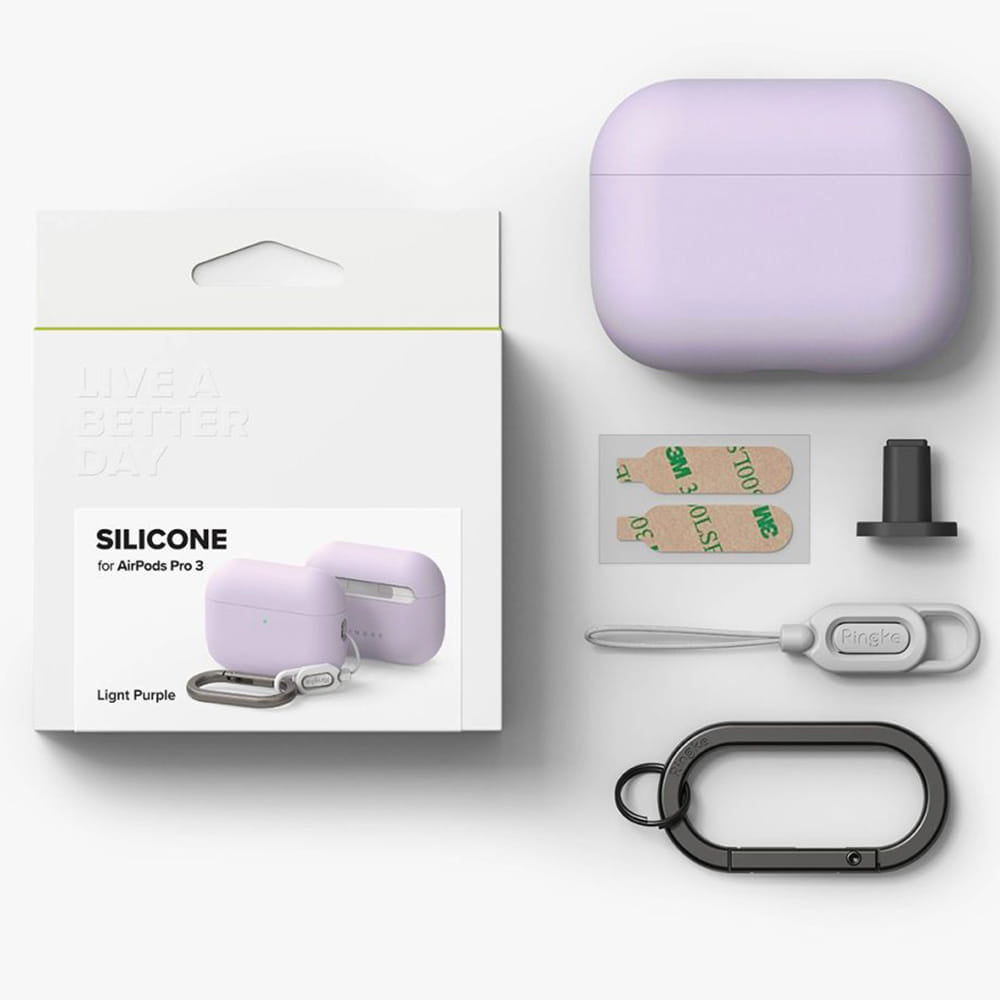 Ringke-deksel for Apple AirPods Pro 3, Lys Lilla