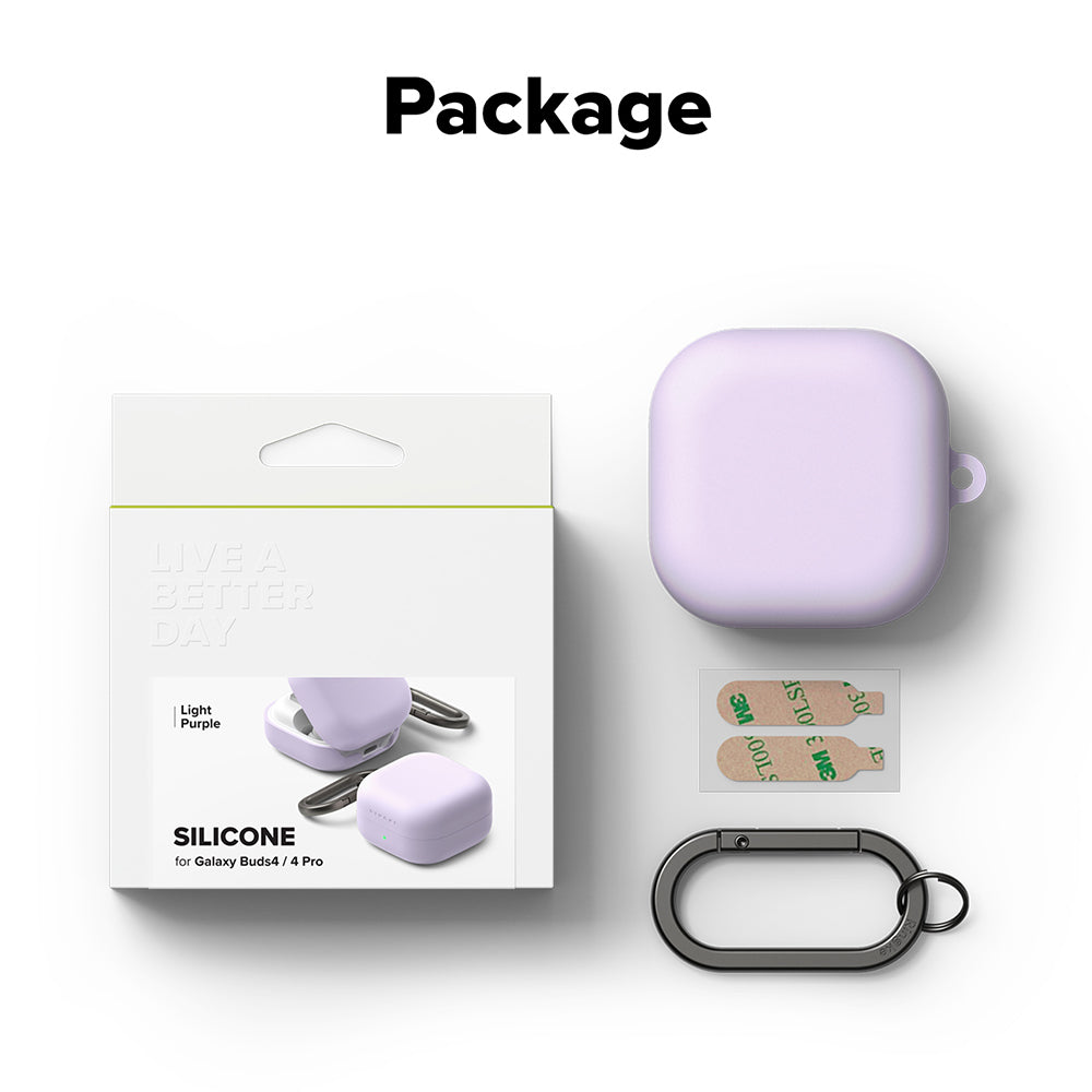 Ringke-etui for Samsung Galaxy Buds4 / Buds4 Pro, Lys Lilla