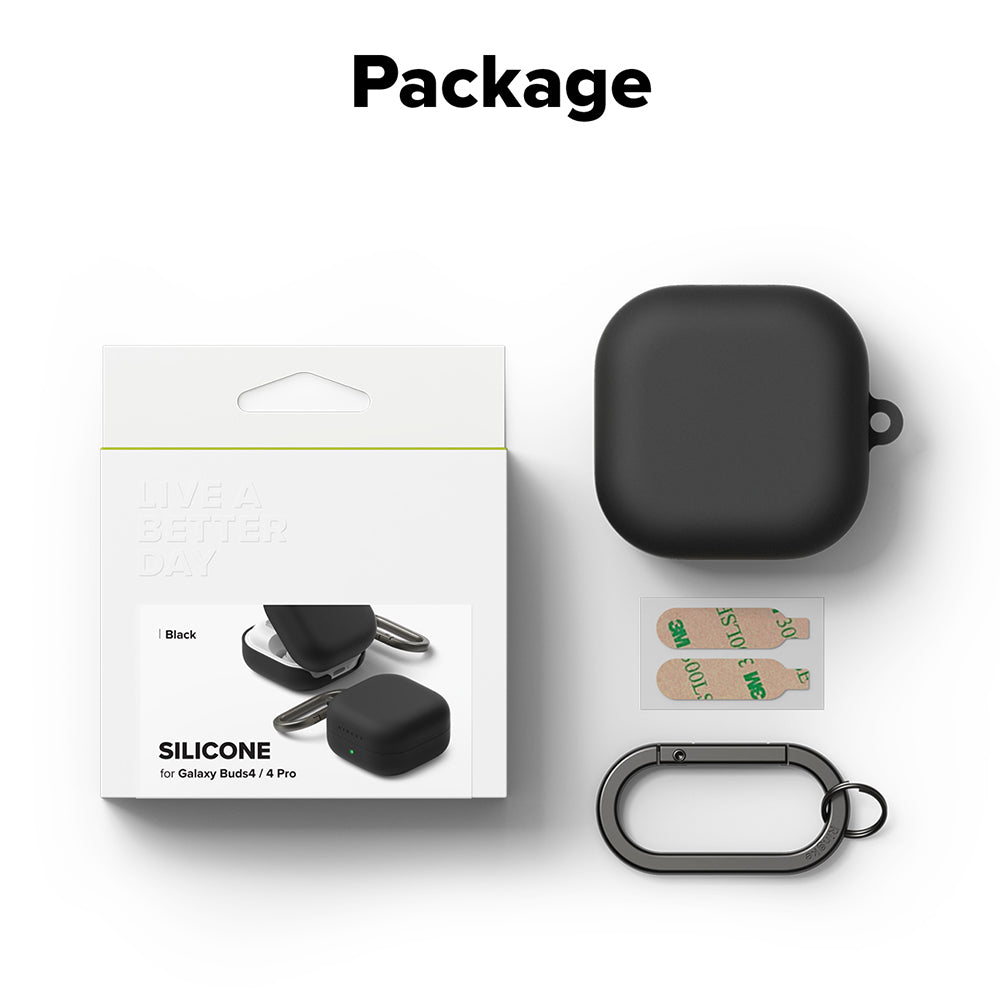 Ringke-etui for Samsung Galaxy Buds4 / Buds4 Pro, Svart