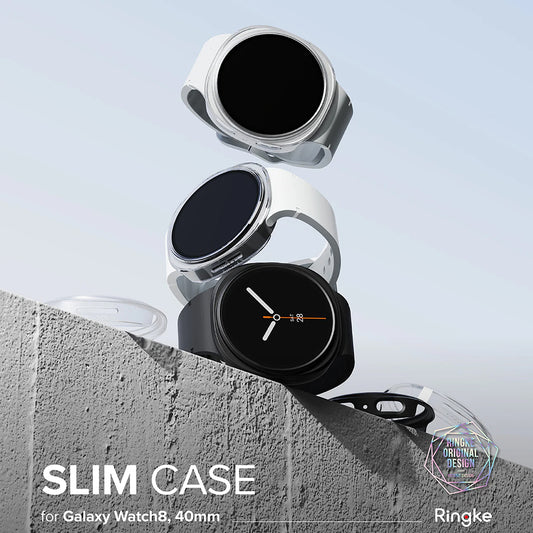 Ringke Slim deksel for Samsung Galaxy Watch8 40mm, Sett med 2 stykker, Gjennomsiktig