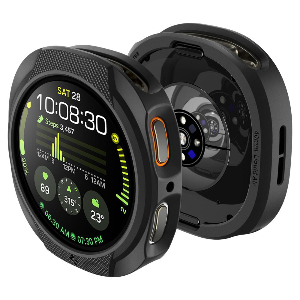 Spigen Liquid Air deksel for Samsung Galaxy Watch8 40mm, Matt Svart ACS09840