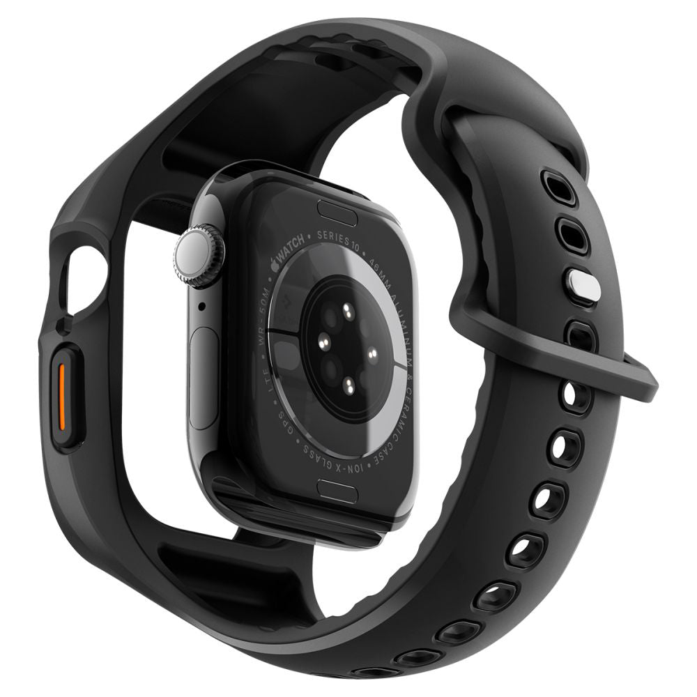 Spigen Liquid Air Pro deksel for Apple Watch Series 10 / 11 46mm, Matt Svart ACS09317