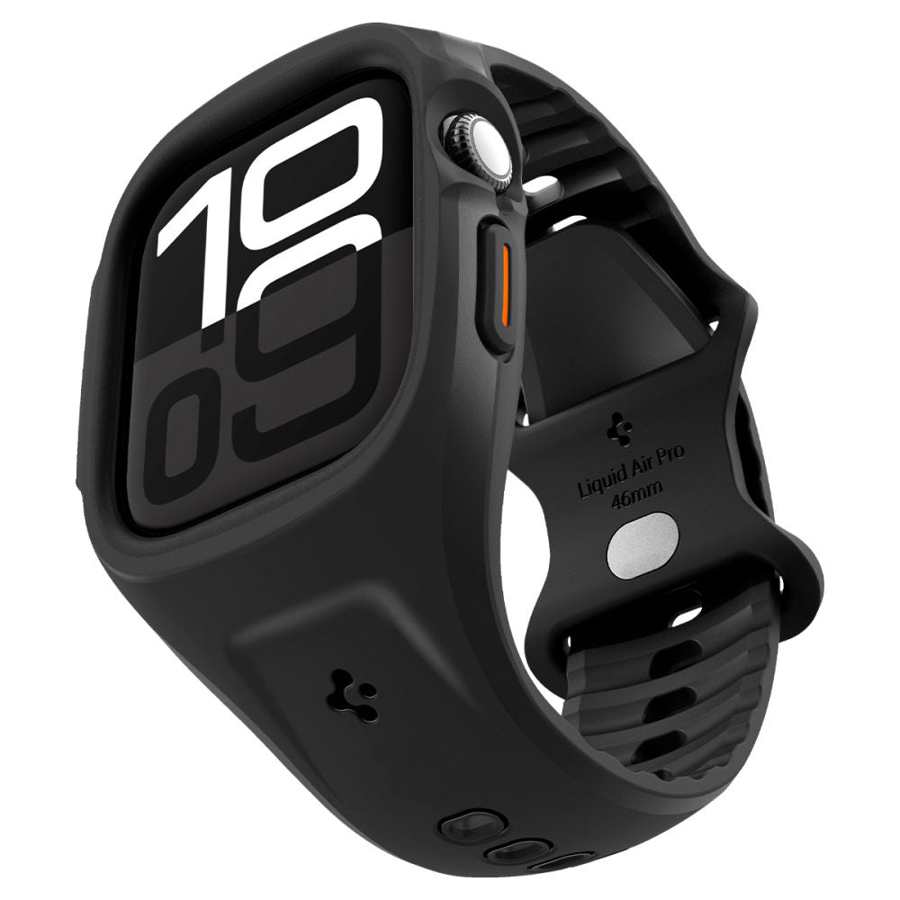 Spigen Liquid Air Pro deksel for Apple Watch Series 10 / 11 46mm, Matt Svart ACS09317