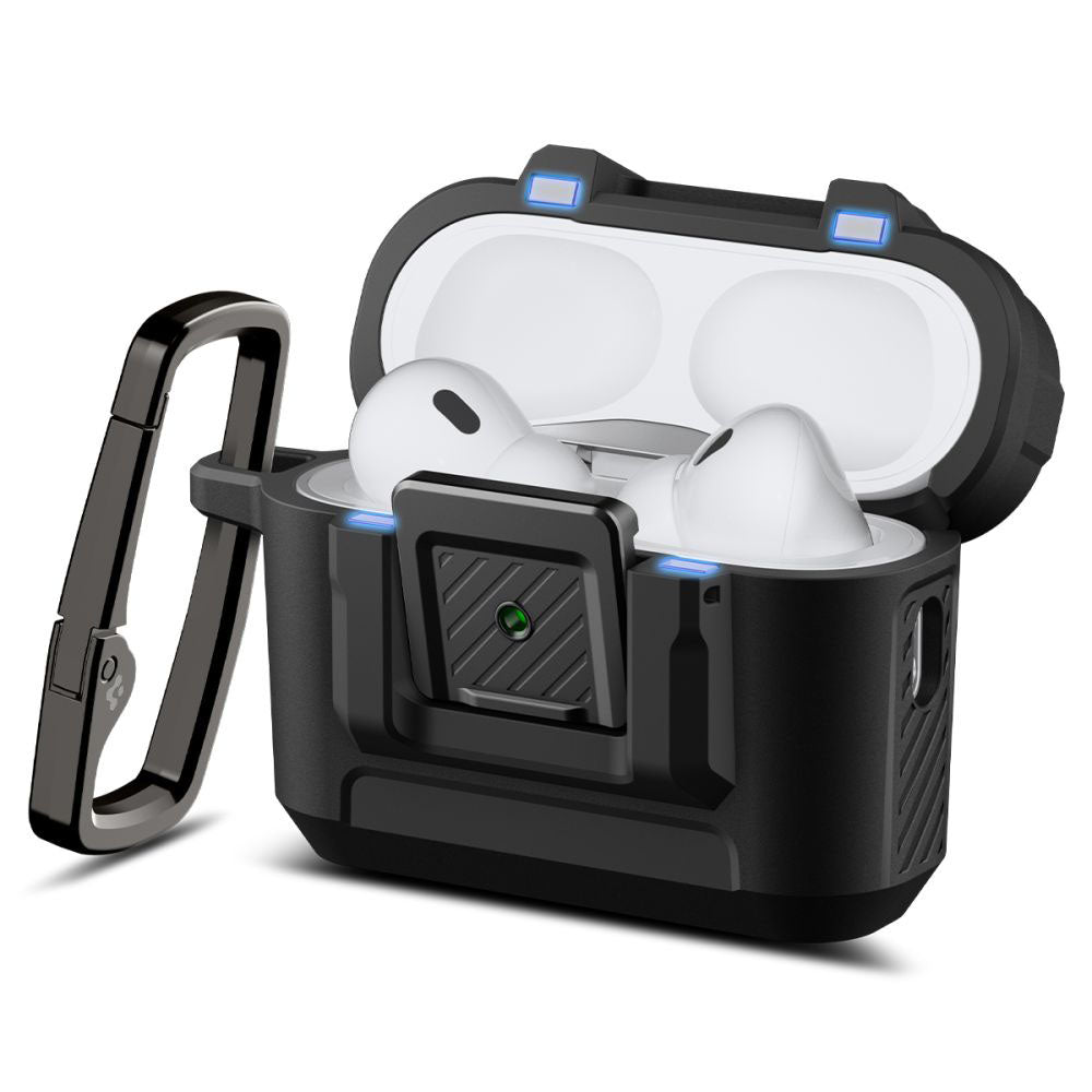 Spigen Lock Fit-deksel for Apple AirPods Pro 3, Matt Svart ACS09825