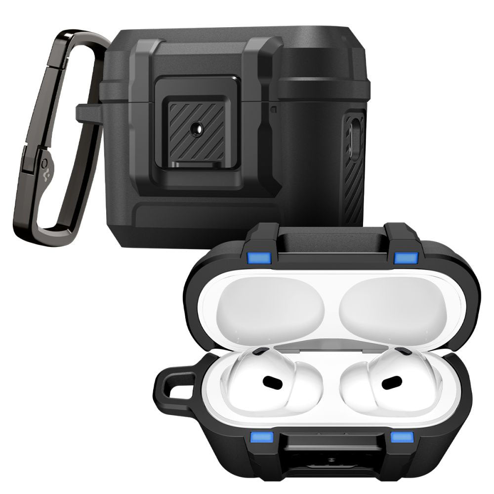 Spigen Lock Fit-deksel for Apple AirPods Pro 3, Matt Svart ACS09825