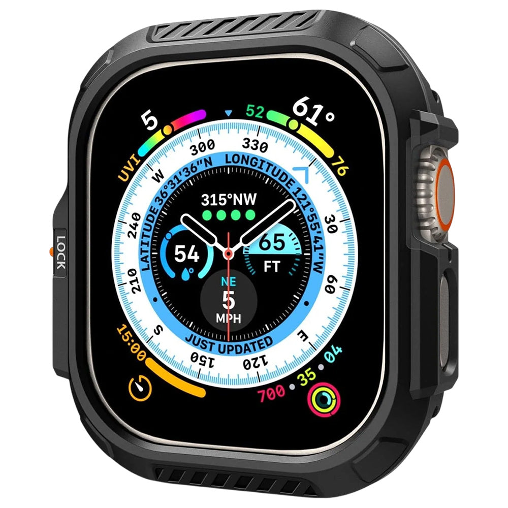 Spigen Lock Fit deksel for Apple Watch Ultra Series, Matt svart ACS06208
