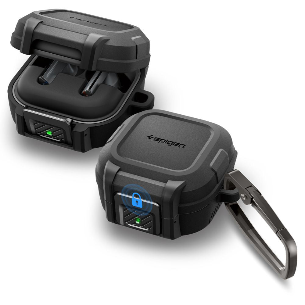 Spigen Lock Fit deksel for Samsung Galaxy Buds4 / Buds4 Pro, Matt Svart ACS11202
