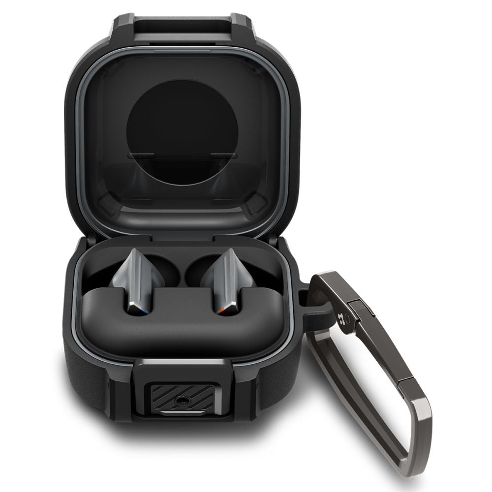 Spigen Lock Fit deksel for Samsung Galaxy Buds4 / Buds4 Pro, Matt Svart ACS11202
