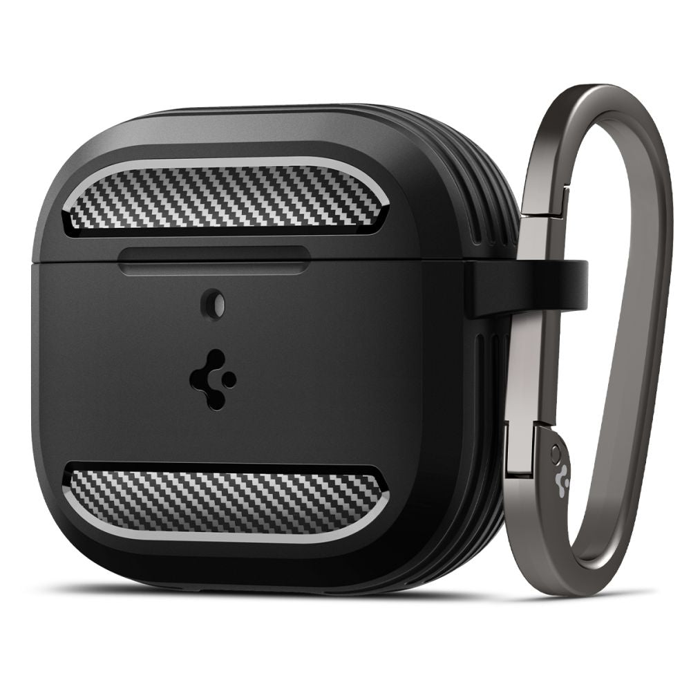 Spigen Rugged Armor deksel for Apple AirPods 4, Matt Svart