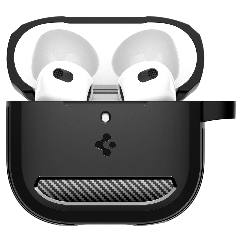 Spigen Rugged Armor deksel for Apple AirPods 4, Matt Svart