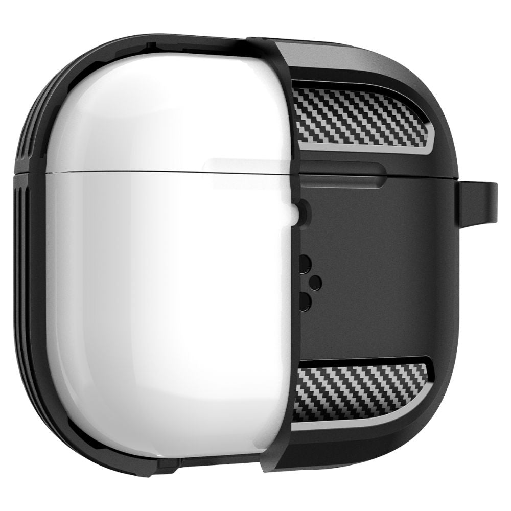 Spigen Rugged Armor deksel for Apple AirPods 4, Matt Svart