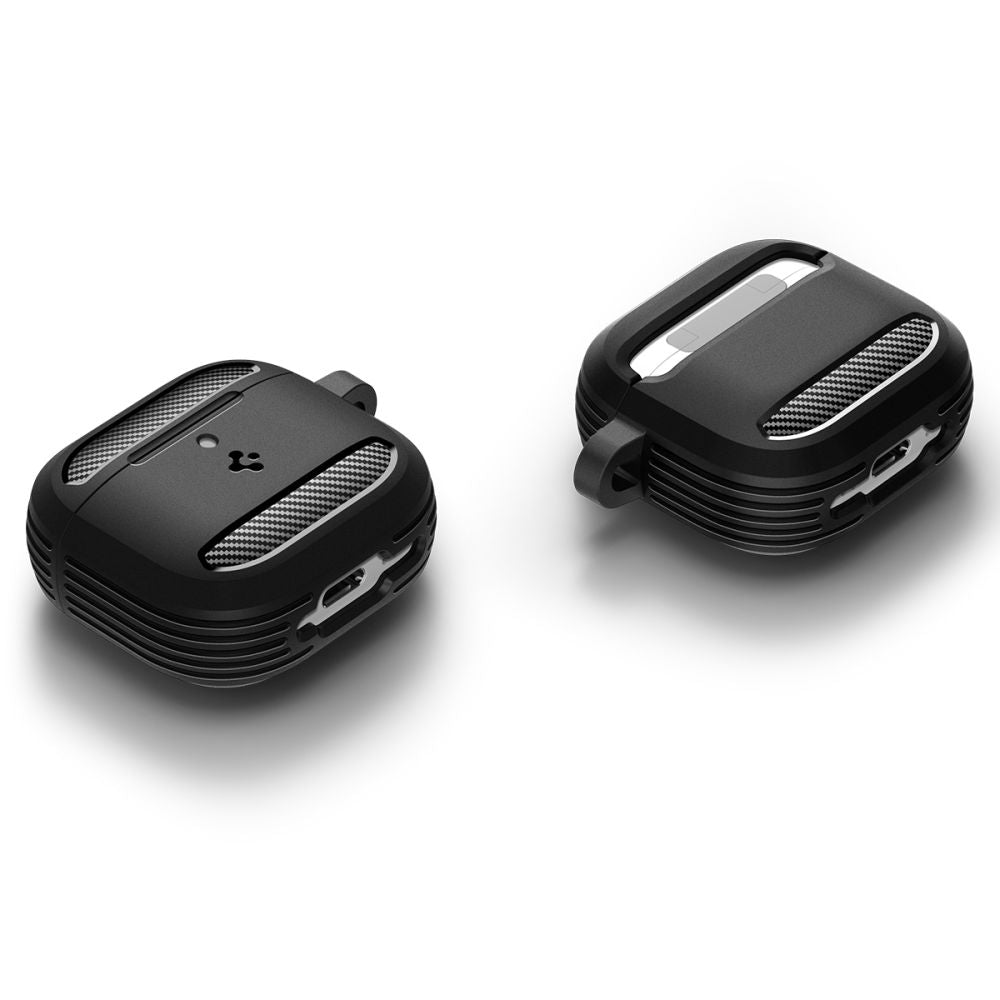 Spigen Rugged Armor deksel for Apple AirPods 4, Matt Svart