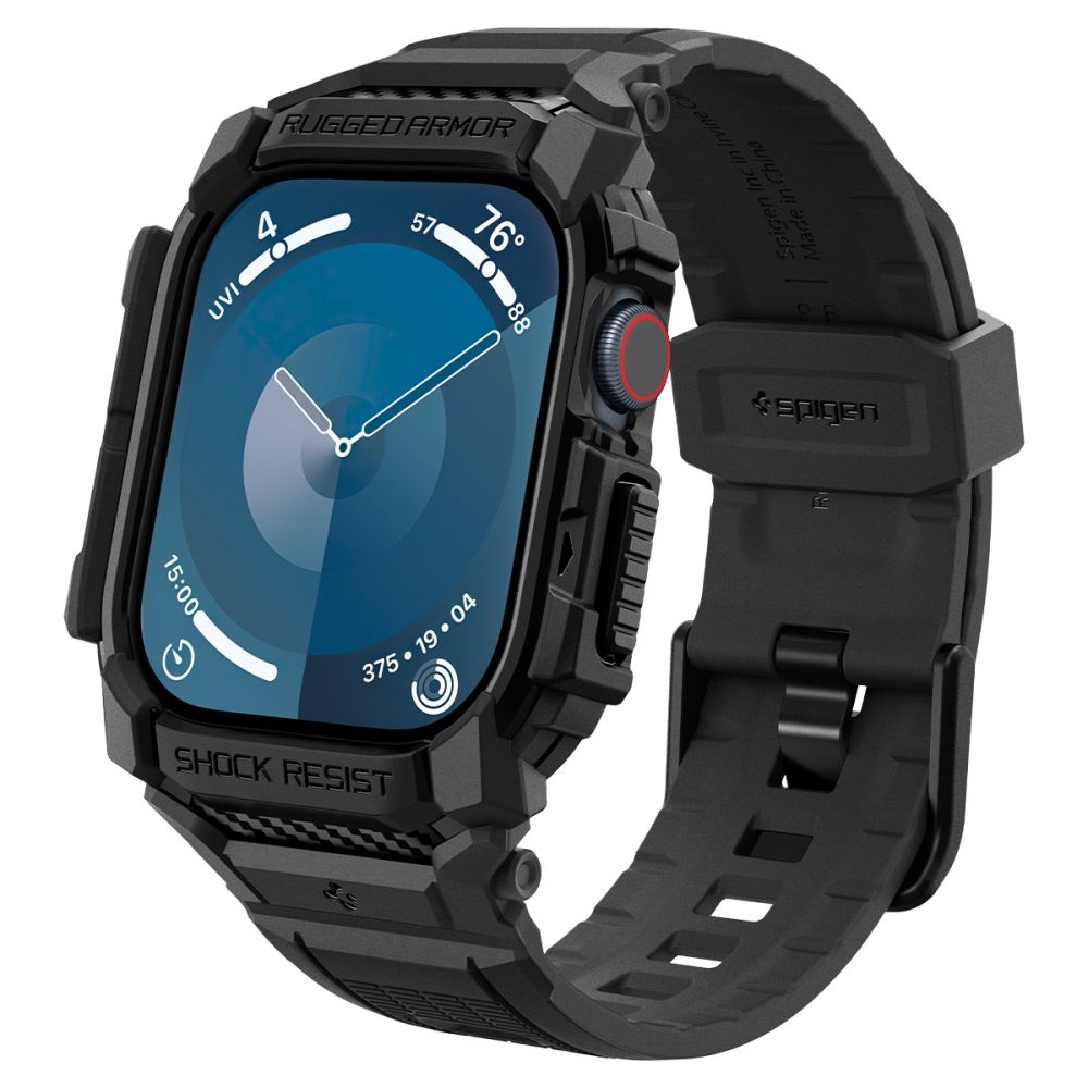 Spigen Rugged Armor Pro deksel for Apple Watch Series 10 42mm, Matt Svart ACS08591