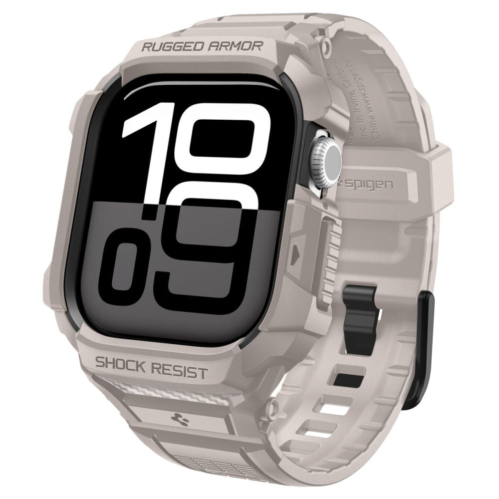 Spigen Rugged Armor Pro V2 deksel for Apple Watch Series 10 / 11 42mm, Beige