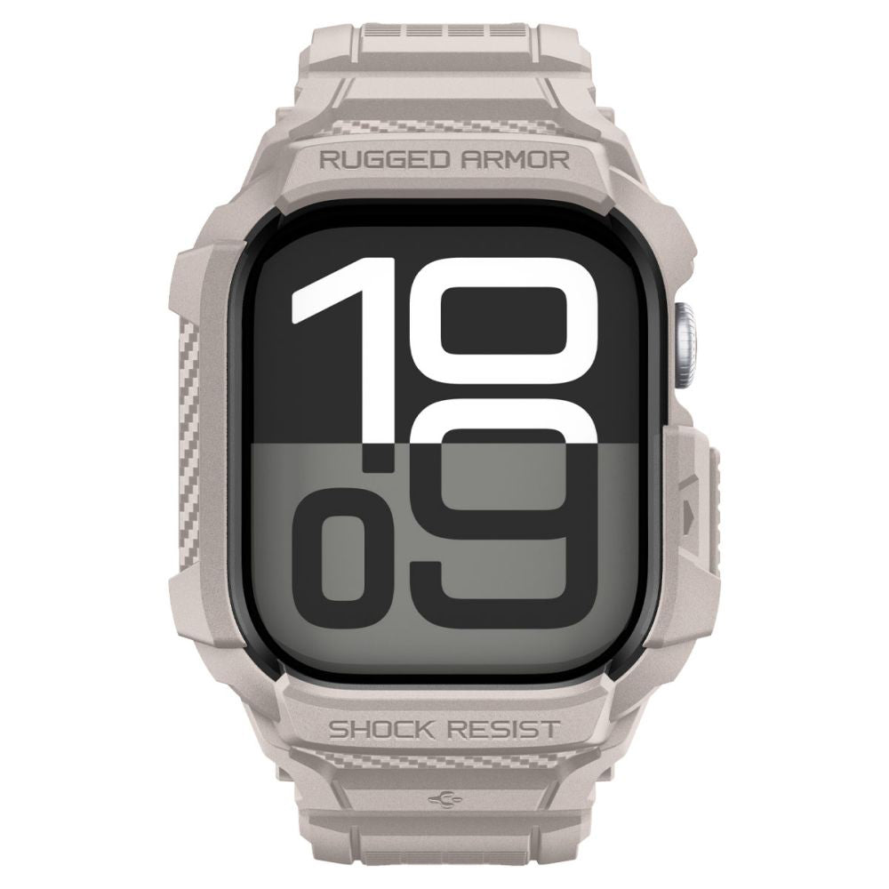 Spigen Rugged Armor Pro V2 deksel for Apple Watch Series 10 / 11 42mm, Beige