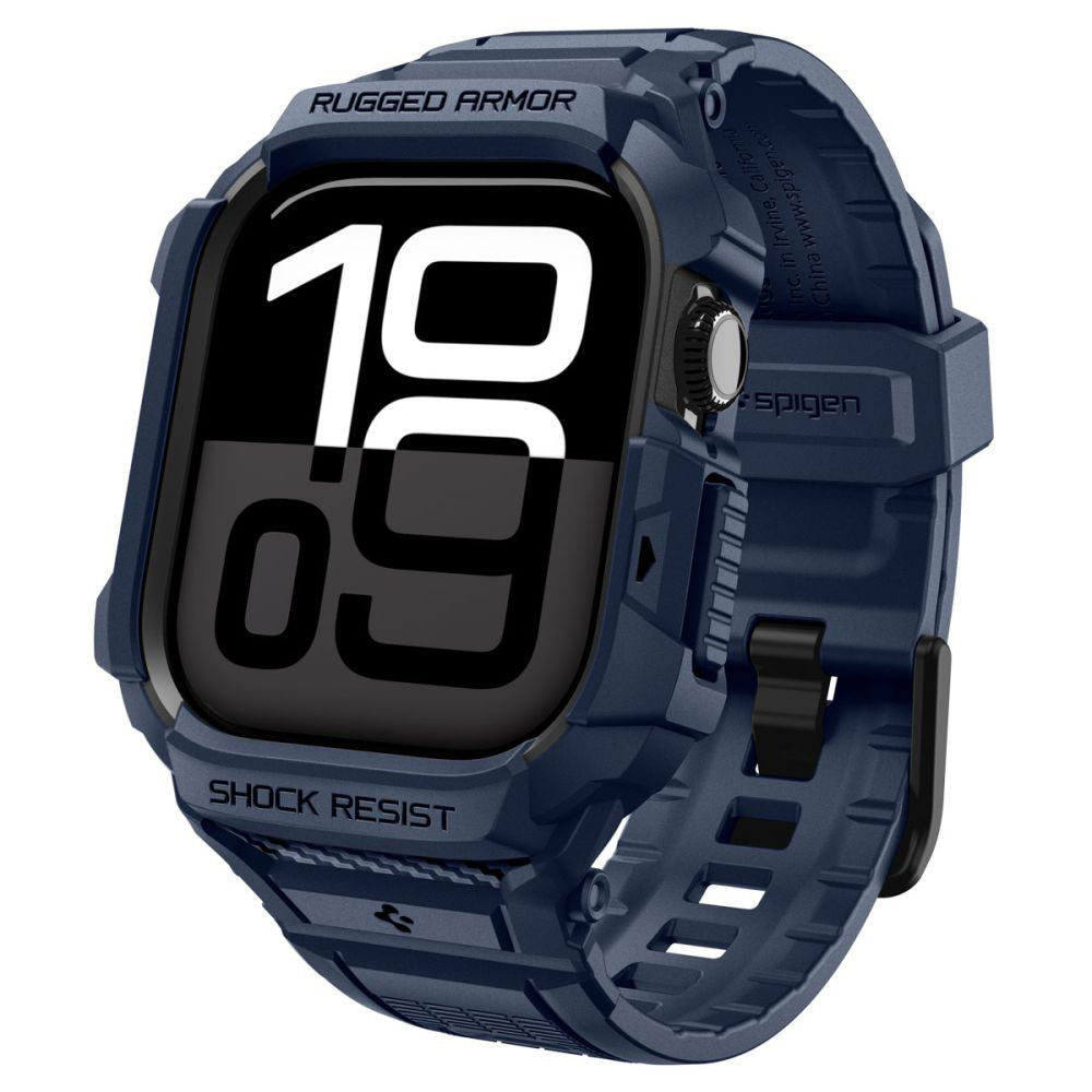 Spigen Rugged Armor Pro V2 deksel for Apple Watch Series 10 / 11 42mm, Marineblå ACS10495