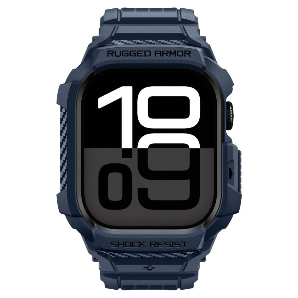 Spigen Rugged Armor Pro V2 deksel for Apple Watch Series 10 / 11 42mm, Marineblå ACS10495