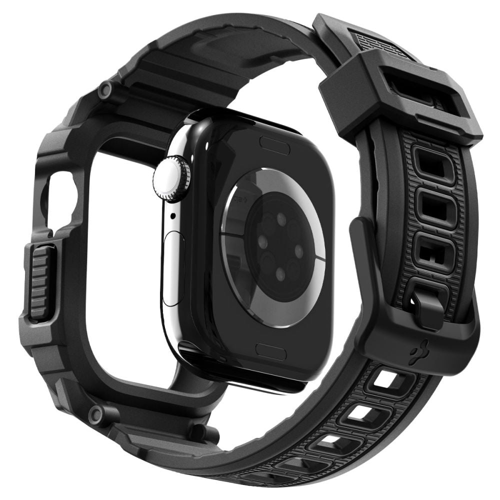 Spigen Rugged Armor Pro V2 deksel for Apple Watch Series 10 / 11 42mm, Matt Svart ACS10494