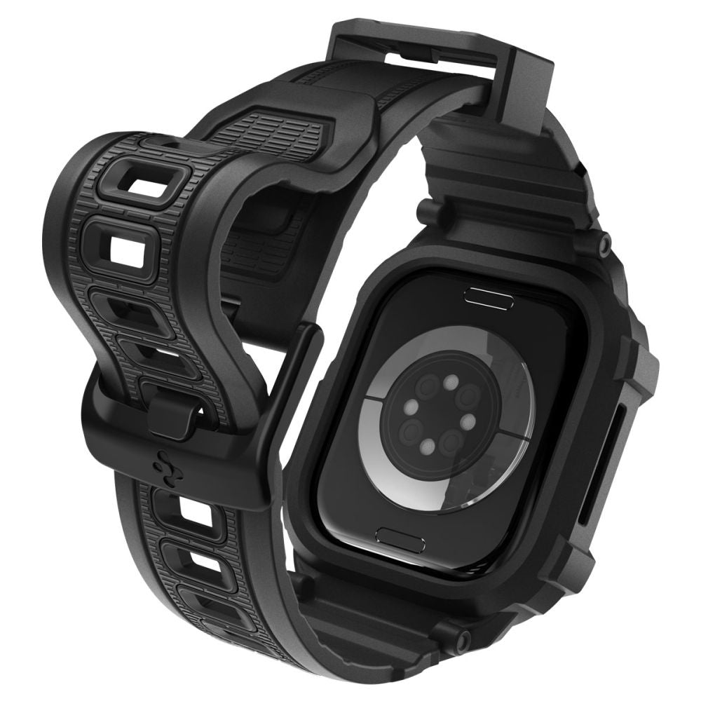 Spigen Rugged Armor Pro V2 deksel for Apple Watch Series 10 / 11 42mm, Matt Svart ACS10494