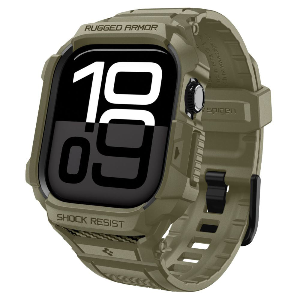 Spigen Rugged Armor Pro V2 deksel for Apple Watch Series 10 / 11 46mm, Khaki