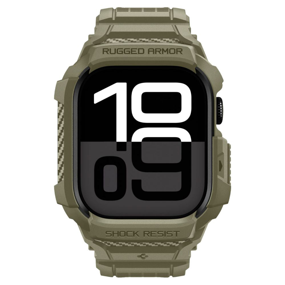 Spigen Rugged Armor Pro V2 deksel for Apple Watch Series 10 / 11 46mm, Khaki