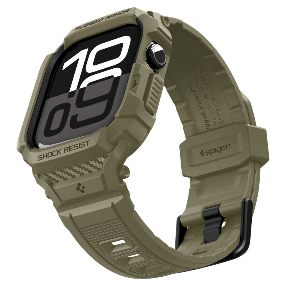 Spigen Rugged Armor Pro V2 deksel for Apple Watch Series 10 / 11 46mm, Khaki