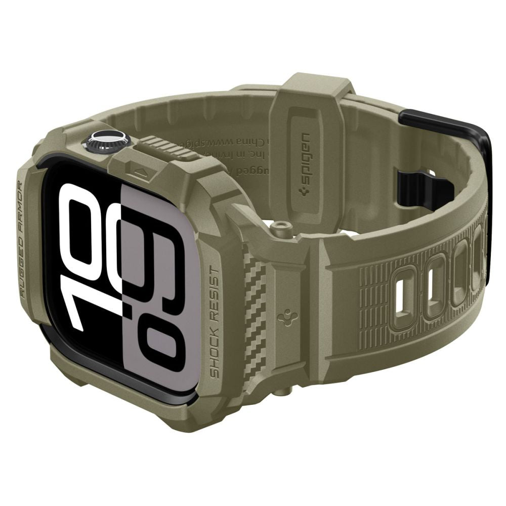Spigen Rugged Armor Pro V2 deksel for Apple Watch Series 10 / 11 46mm, Khaki